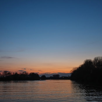 Abendrot über der Saône