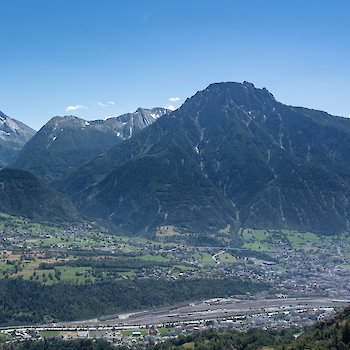 Das Glishorn und Brig bei Postkartenwetter